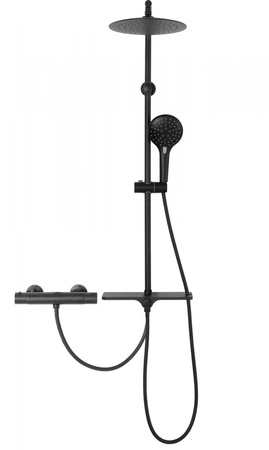 ZESTAW NATRYSKOWY MIKE CZARNY TERMOSTAT