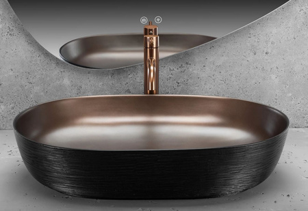 UMYWALKA CLEO 61 BLACK BRUSH/COPPER - NABLATOWA