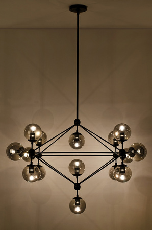 MOOSEE lampa wisząca PLANETARIO 15        czarna - klosze dymione