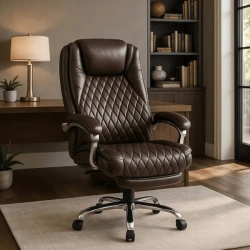 Fotel Obrotowy Masujący GIORGIO Brązowy