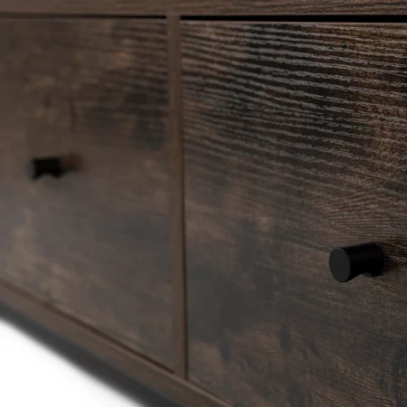 Szafka RTV Z Szufladami 120 cm ZONE Dąb Rustykalny