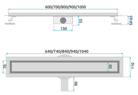 ODPŁYW NEOX PRO ZŁOTY 800