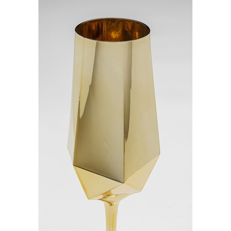 KARE komplet 4 kieliszków do szampana     DIAMOND 365 ml złoty