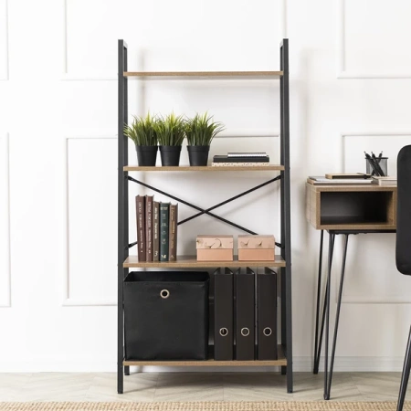 Regał GIA Orzech/Czarny