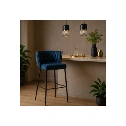 Hoker FLORES Granatowy Welurowy