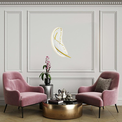 MOOSEE lampa ścienna PIÓRKO  biała / złota