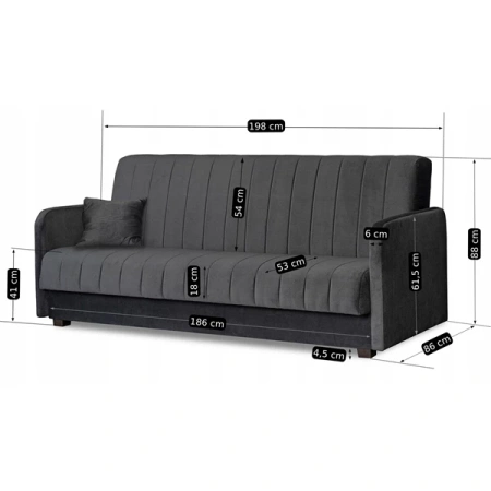 Zestaw 2x Sofa PORTO Szara