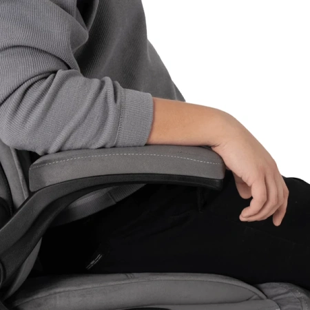 Fotel Obrotowy COMFORT Szary Welurowy