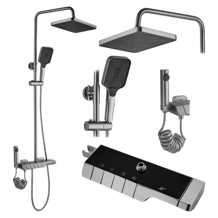 ZESTAW NATRYSKOWY ROB NIKIEL SZCZOTKOWANY TERMOSTA