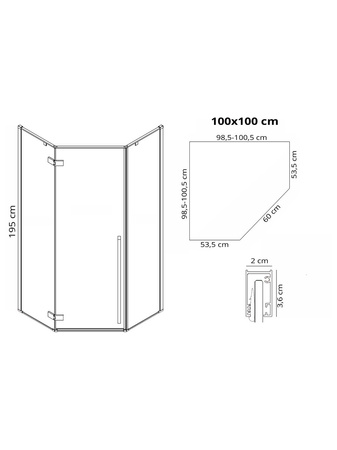 KABINA DIAMOND BRUSH GOLD 100X100
