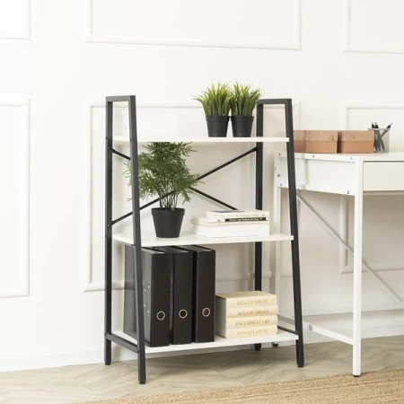 Regał VIOR Biały/Czarny