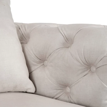 Sofa SORRENTO 2S Dwuosobowa Kremowa Welurowa