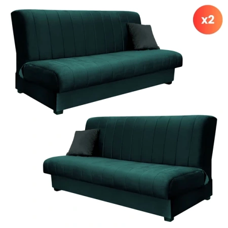 Zestaw 2x Sofa SIGMA Zielona