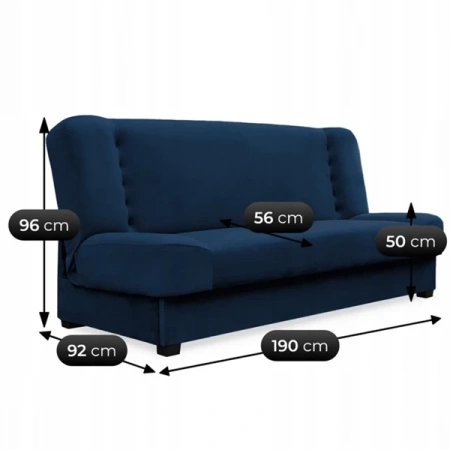 Sofa PIANO Granatowa