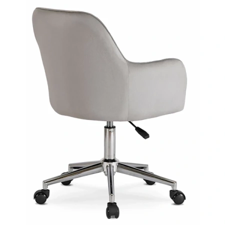 Fotel Obrotowy TOM Szary Welurowy