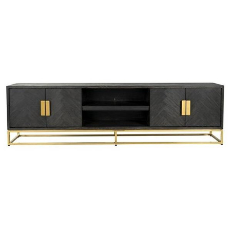 RICHMOND szafka RTV BLACKBONE GOLD 220 - 4 drzwiowa