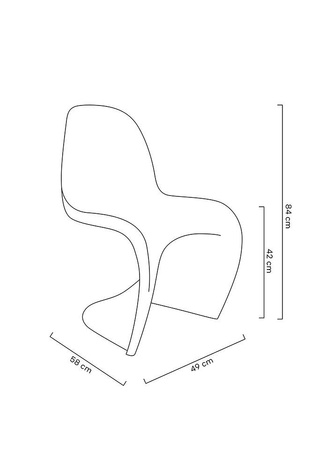 MODESTO krzesło HOVER białe -             polipropylen
