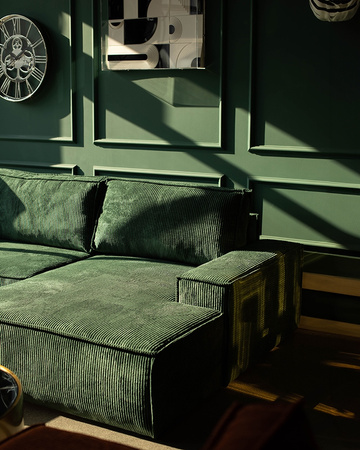 Narożnik PILLOW M prawy z funkcją spania  zielony