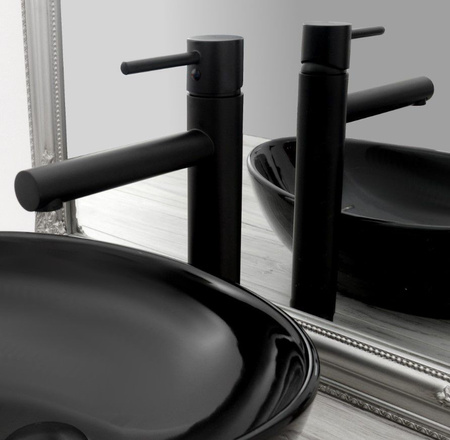 BATERIA UMYWALKOWA TESS CZARNA WYSOKA