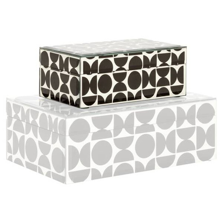 RICHMOND pojemnik na biżuterię VIVIAN S   biało-czarny