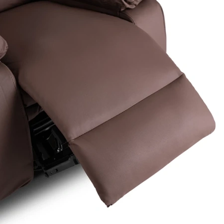 Fotel Masujący BRUCE Rozkładany Brązowy Ekoskóra