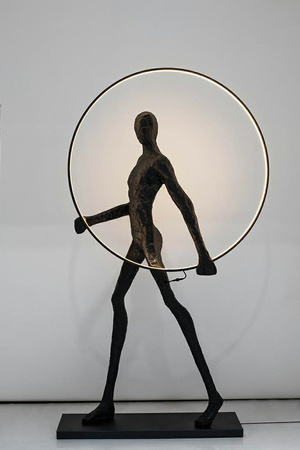 MOOSEE lampa podłogowa HUMAN ROUND        włókno szklane