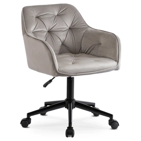Fotel Obrotowy KONOR Szary/Czarny Welurowy