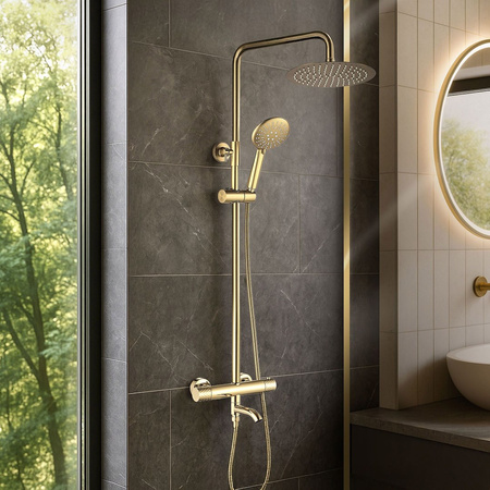 ZESTAW NATRYSKOWO-WANNOWY LUNGO DIAMOND ZŁOTY TERM