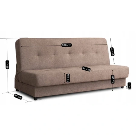 Zestaw 2x Sofa ARUBA Brązowa