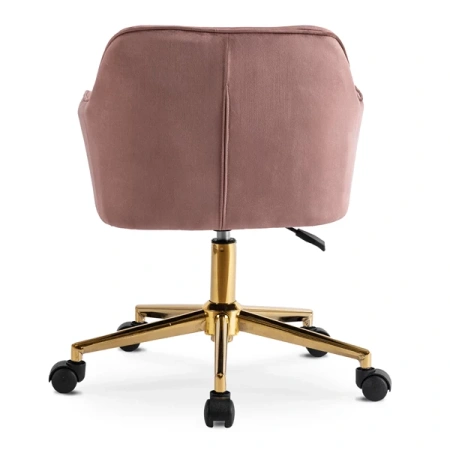 Fotel Obrotowy KONOR Różowy Welurowy