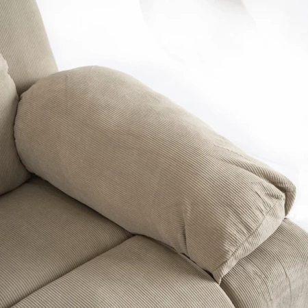 Fotel Masujący z Funkcją Wstawania FENIX Beżowy Sztruksowy