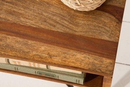 INVICTA stolik kawowy SCORPION 60cm  - sheesham, lite drewno, metal