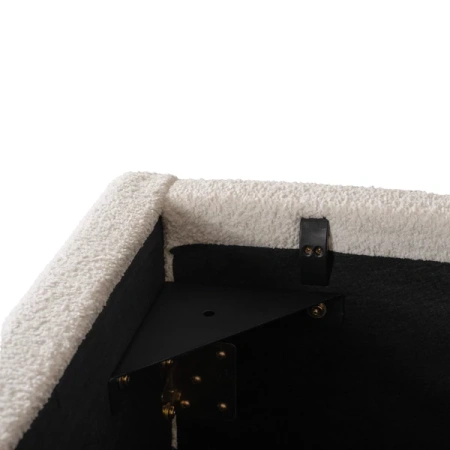 Łóżko 160x200 BRISTOL Kremowe Z Pojemnikiem