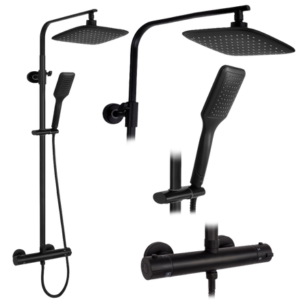 ZESTAW NATRYSKOWY TOM CZARNY TERMOSTAT