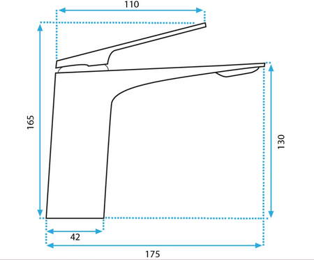 BATERIA UMYWALKOWA AVALON ZŁOTA SZCZOTKOWANA NISKA