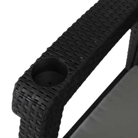 Sofa Ogrodowa FLINT Technorattan Czarna