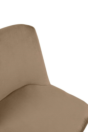 Krzesło DIEGO khaki / beżowe - welur,     podstawa czarno złota