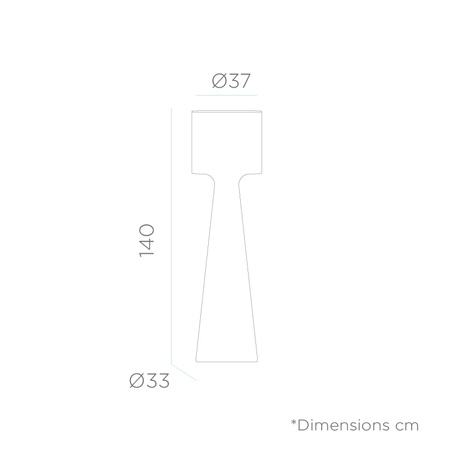 NEW GARDEN lampa ogrodowa GRACE 140  BATTERY biała
