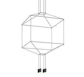 MOOSEE lampa wisząca FLUSSO 4 czarna