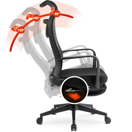 Fotel Obrotowy ACTON Czarny