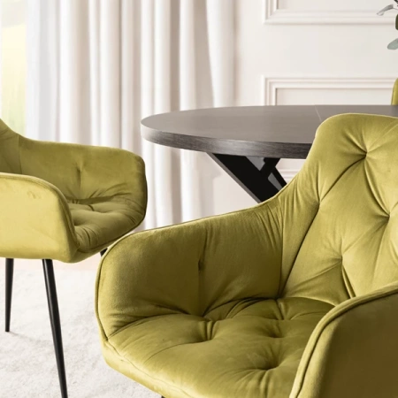 Krzesło MODESTO Pistacjowe Welurowe