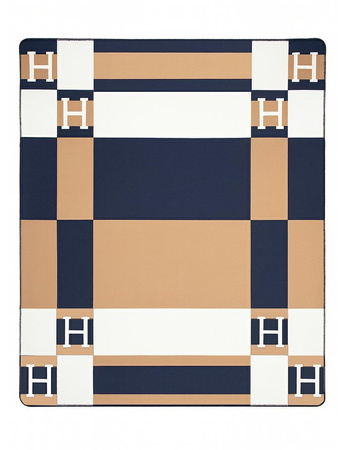 Koc SHP PARIS HOME granatowy / brązowy