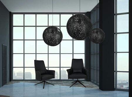 Fotel VICTOR czarny - PU, metal