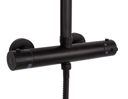 ZESTAW NATRYSKOWY TOM CZARNY TERMOSTAT