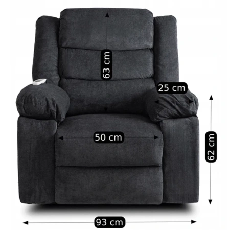 Fotel Masujący JASPER Ciemnoszary