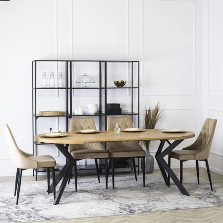 Krzesło CORK Beż Welurowe