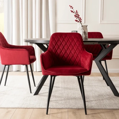 Krzesło BRESSO Bordowe