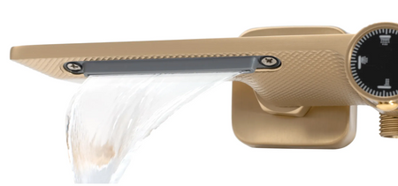 ZESTAW NATRYSKOWY HELIX ZŁOTY SZCZOTKOWANY