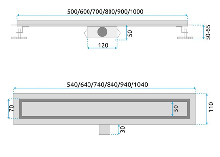 ODPŁYW NEOX ZŁOTY 900