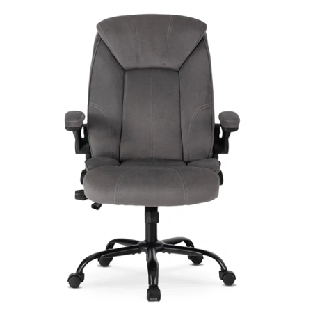 Fotel Obrotowy COMFORT Szary Welurowy